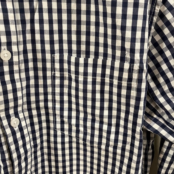 Merona Navy and White Casual Button Down Shirt - Picture 2 of 7